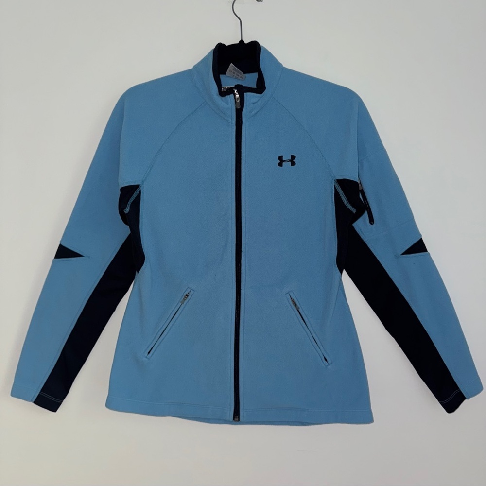 Under Armour‎ Blue Black Full Zip Fleece Jacket Women’s Size Medium